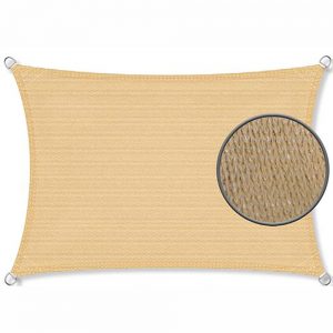 schaduwdoek rechthoek zand